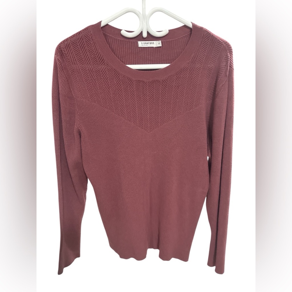Reitmans Signature Light Plum Knit Sweater